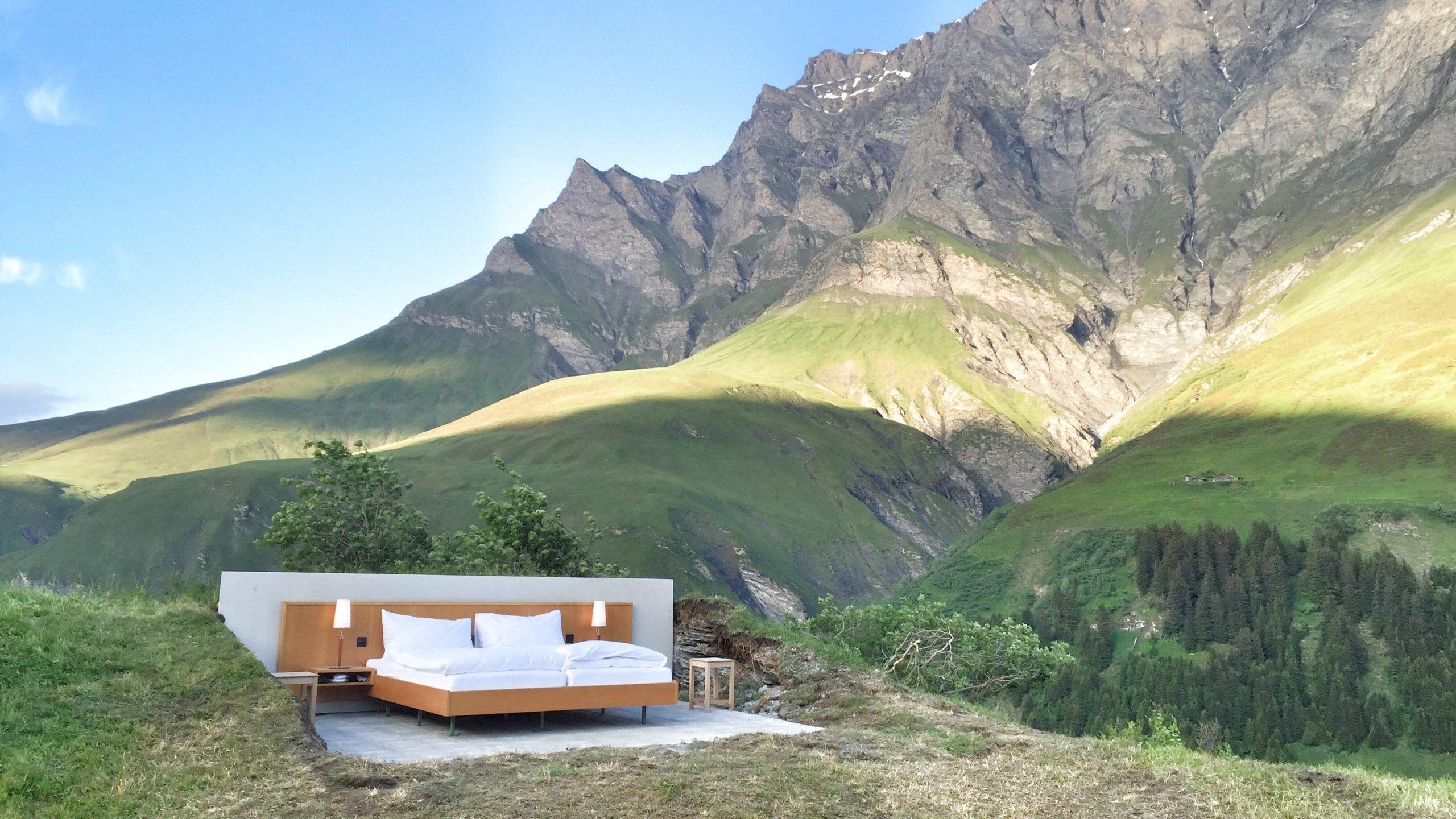 Estas habitaciones permiten dormir bajo las estrellas, al aire libre y en un entorno natural único de Suiza.