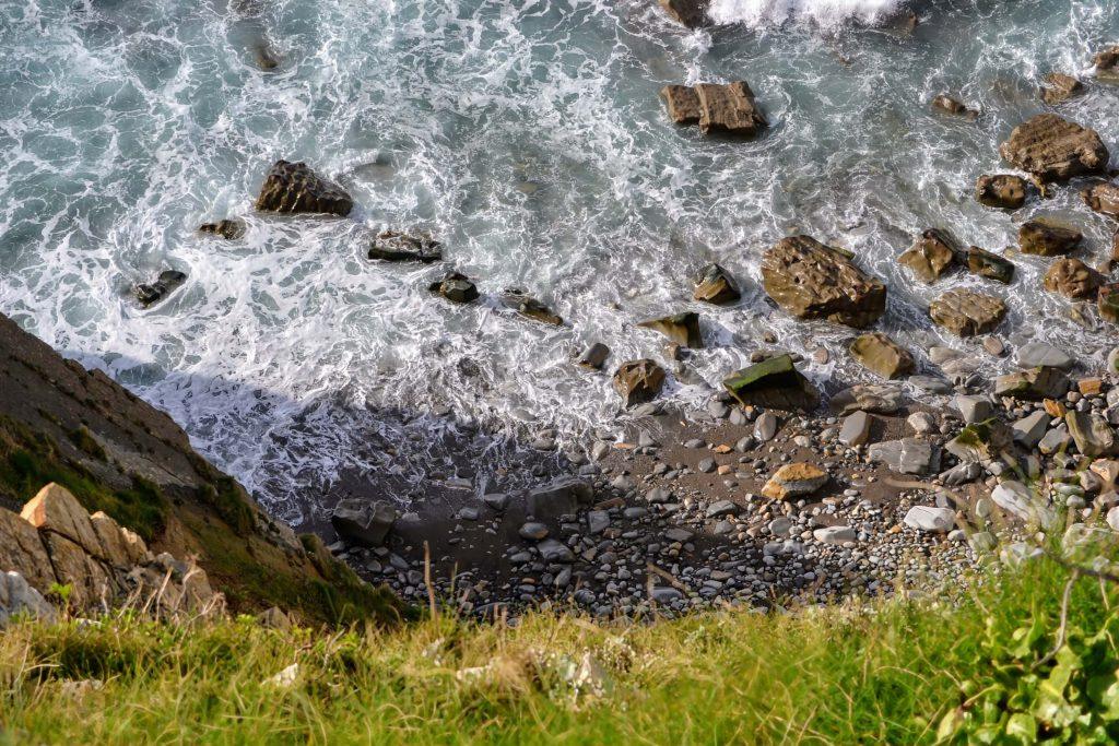Dark sand beaches along Punta Galea route