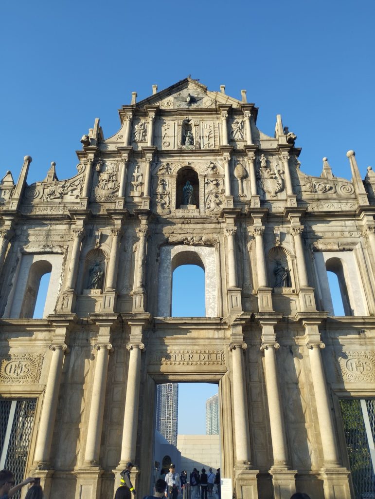 Ruinas de la antigua Catedral de San Pablo en Macao.