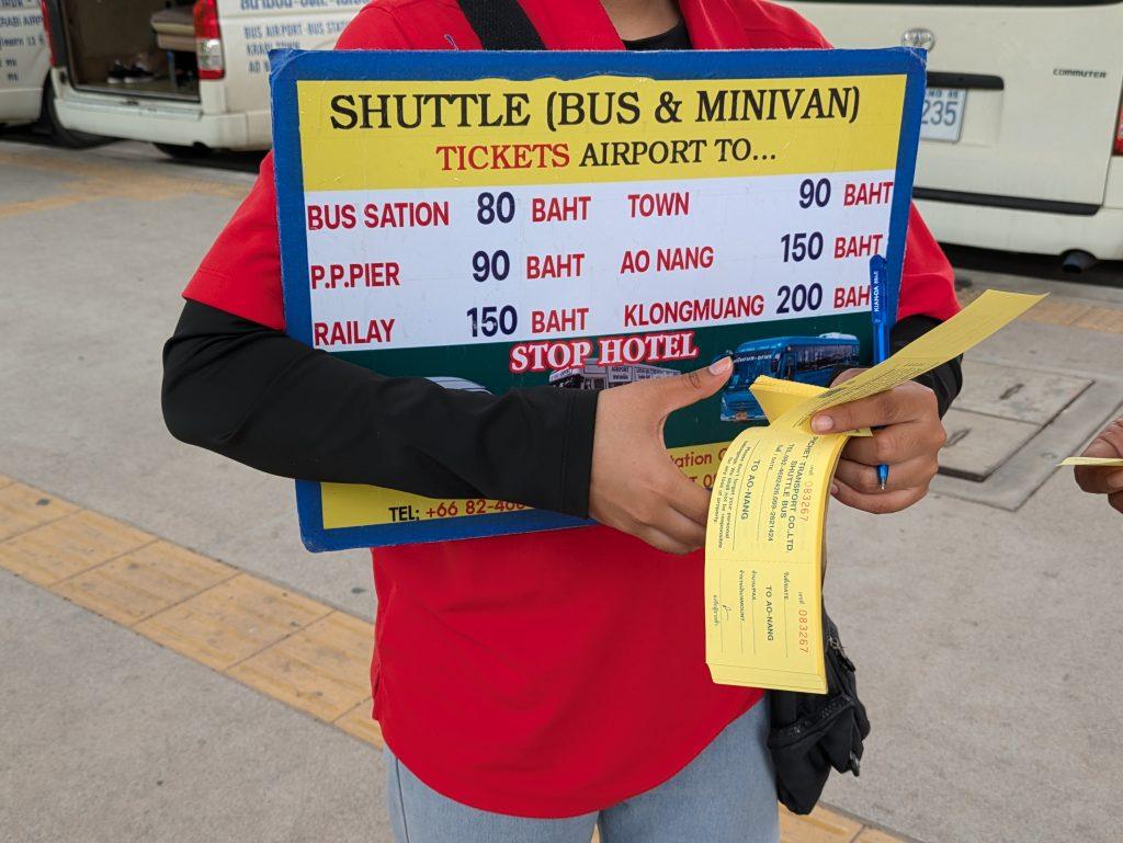 Traslados entre el aeropuerto de Krabi y la ciudad y los puertos