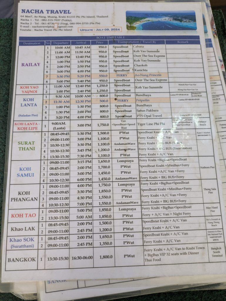 Viajes disponibles con Nacha Travel desde Koh Phi Phi