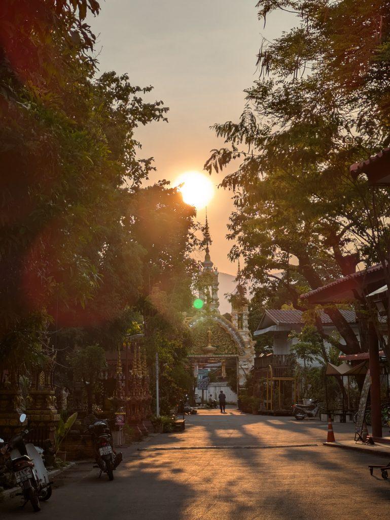 Atardecer en Chiang Mai visto desde Wat Lam Chang