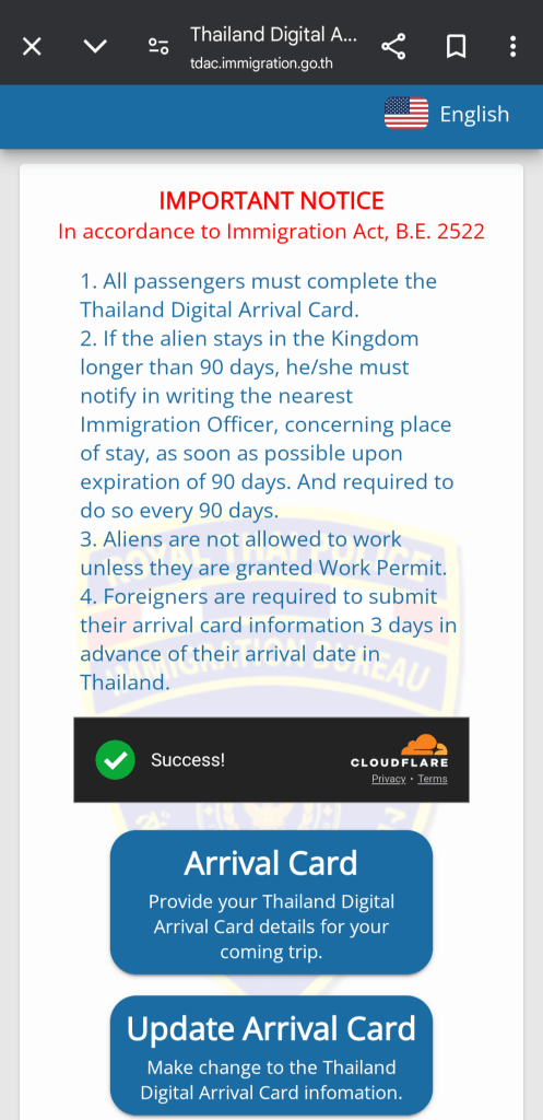 TDAC tailandia nuevo requisito para viajar en 2025