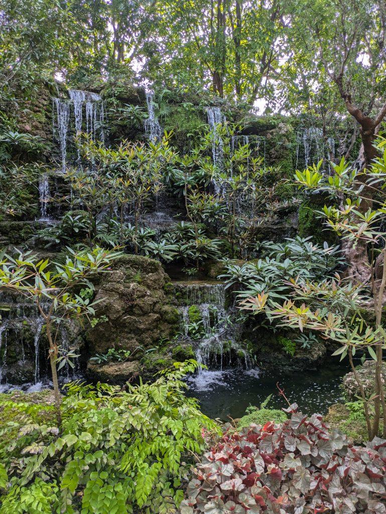 The Japanese-styled waterfalls in Changthong