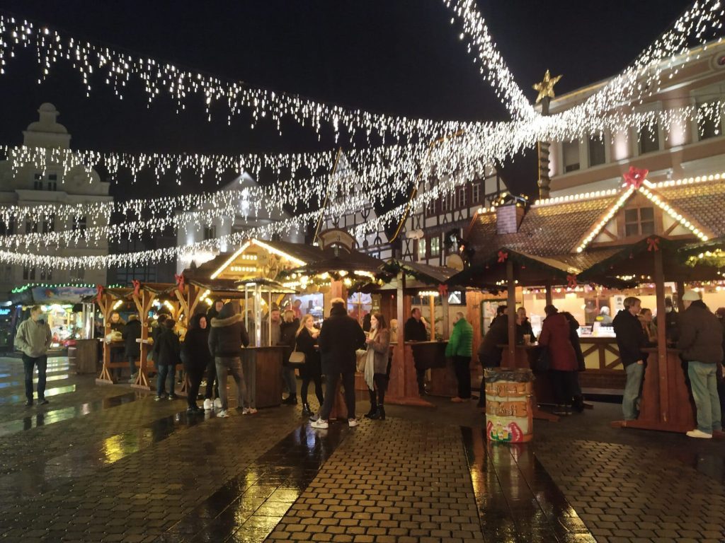 Mercadillo navideño en Unna, en diciembre de 2022