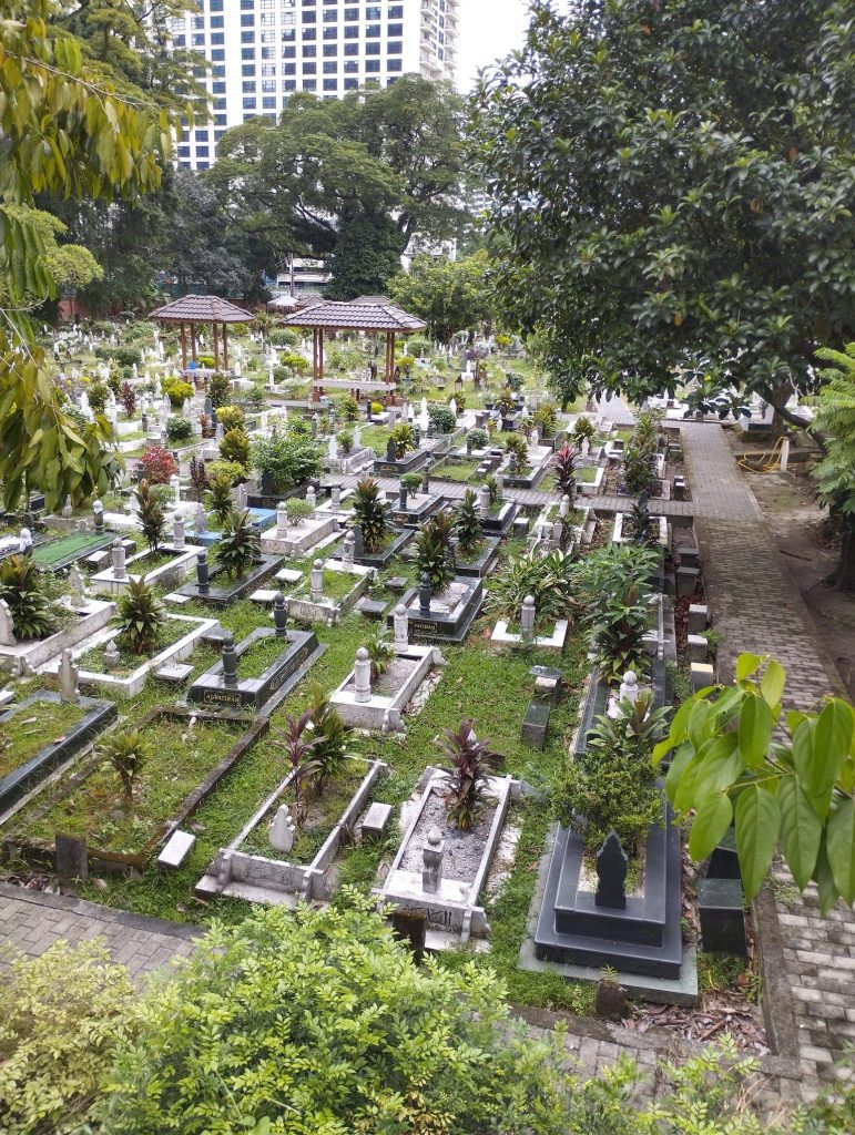 Cementerio musulmán en Kuala Lumpur centro