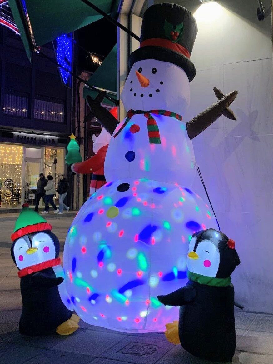 Motivos decorativos navideños en la calle