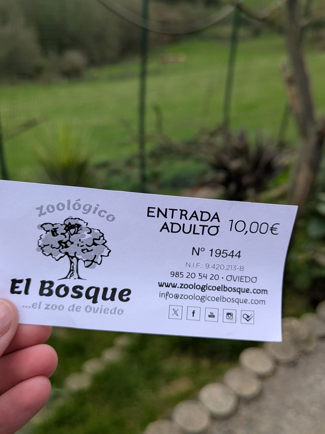 Tickets para el zoo de Oviedo