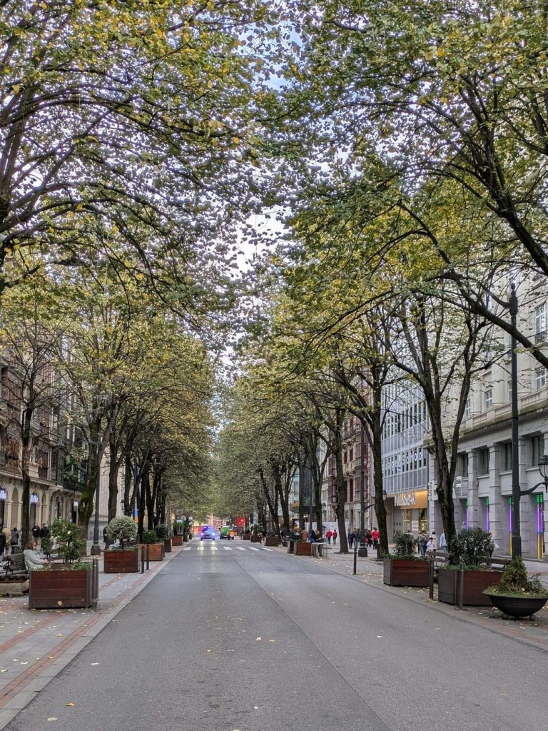 La Gran Vía de Bilbao es la calle principal