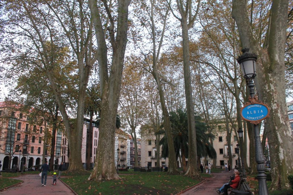 Los Jardines de Albia en el centro de Bilbao
