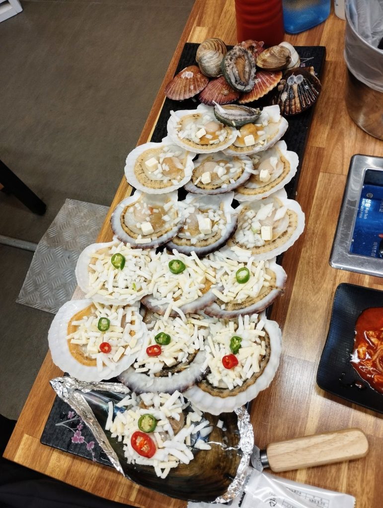 Marisco típico de la zona de Songdo en Busan