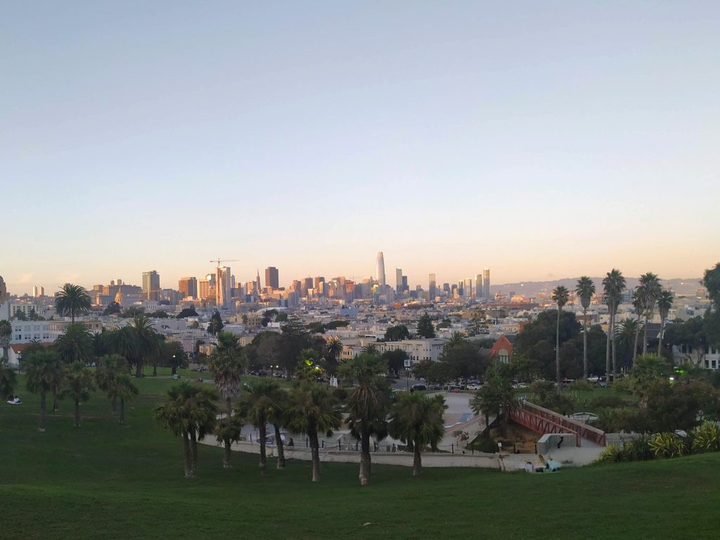 Vistas de San Francisco desde el Mission Dolores Park