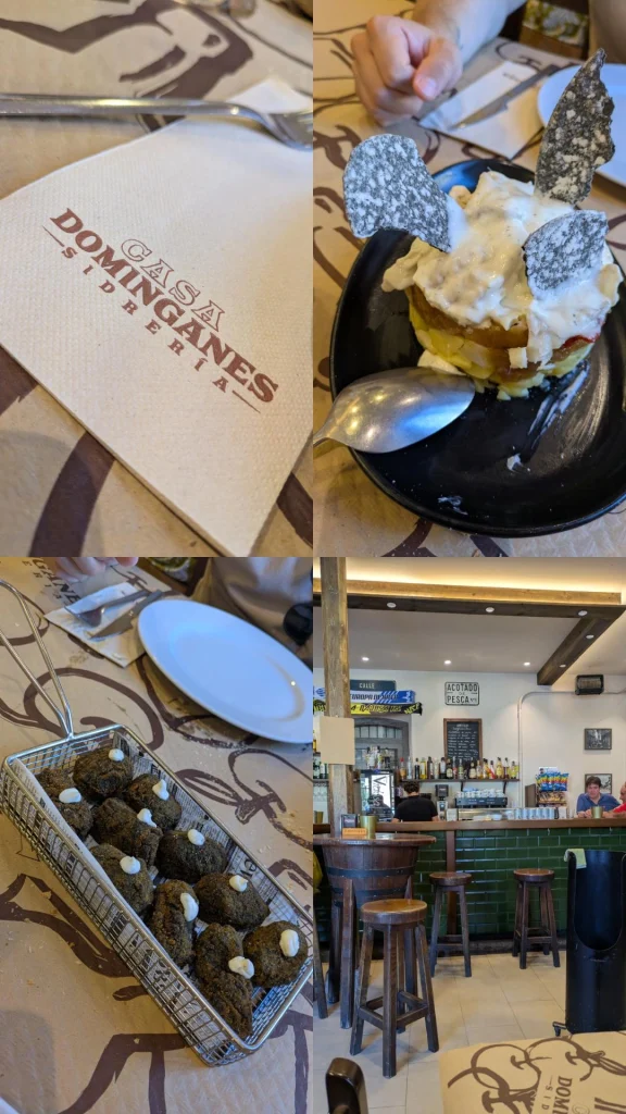 Comida en Nava en Sidrería Casa Dominganes