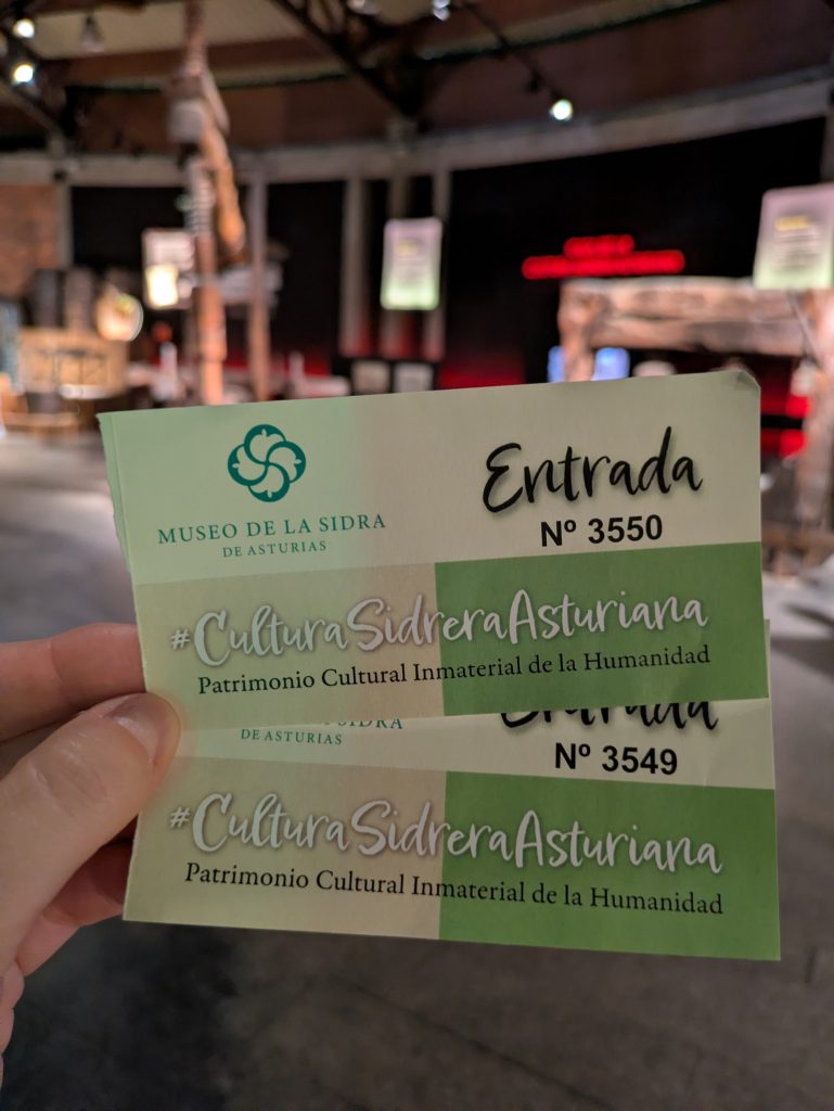 Tickets para el Museo de la Sidra